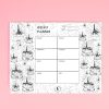 SEMAINIER Liste de courses Tour Eiffel série « la magie dela nege" Avec le beau style de conception d’une page,by - Tour Eiffel ennege ! Ce bloc notes Tour Eiffel est une accesoire essentiel vers une vie organisée! 30 pages imprimées Format 10x21cm Le weekly planner Tour Eiffel vous permettra d’etre organisé tous les jours! Chaque vue est entiérement dessinée à la main, 30 pages imprimées Format A4 (21x29,7cm)